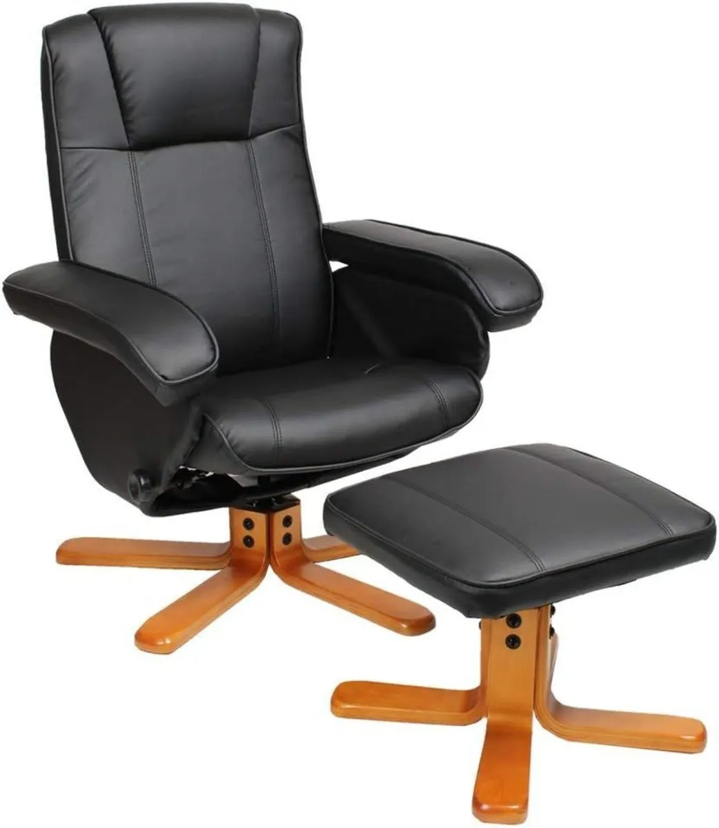 Armchair With Foot Stool Reclining Functions - Image 1