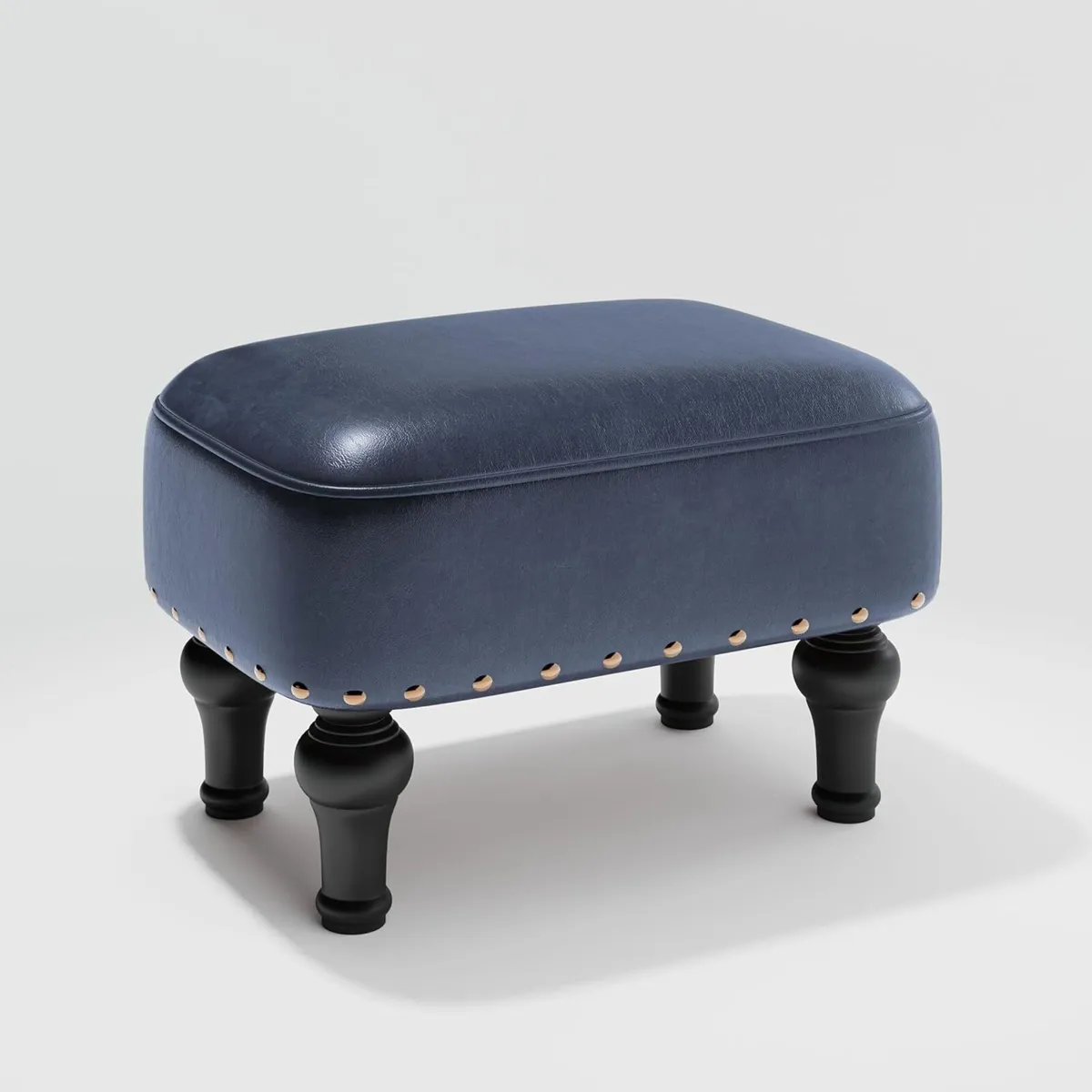 Ottoman Leather Foot Rest with Thicker Foam - Image 1