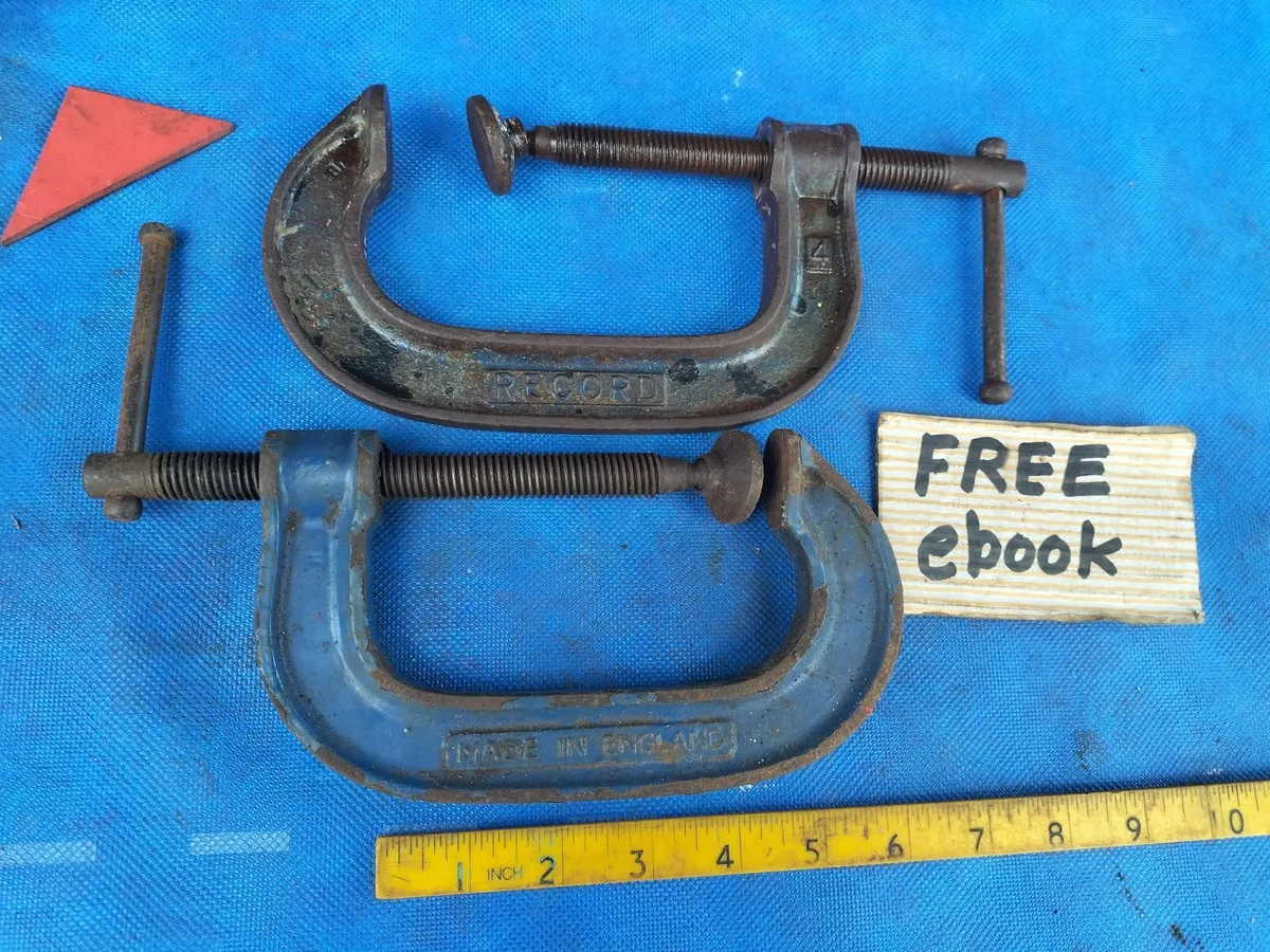 2 Record 4" G clamps - Image 1