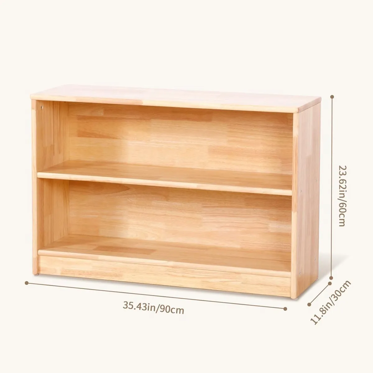 Rubber Wood Montessori Shelf and Toy Storage 90 - Image 2