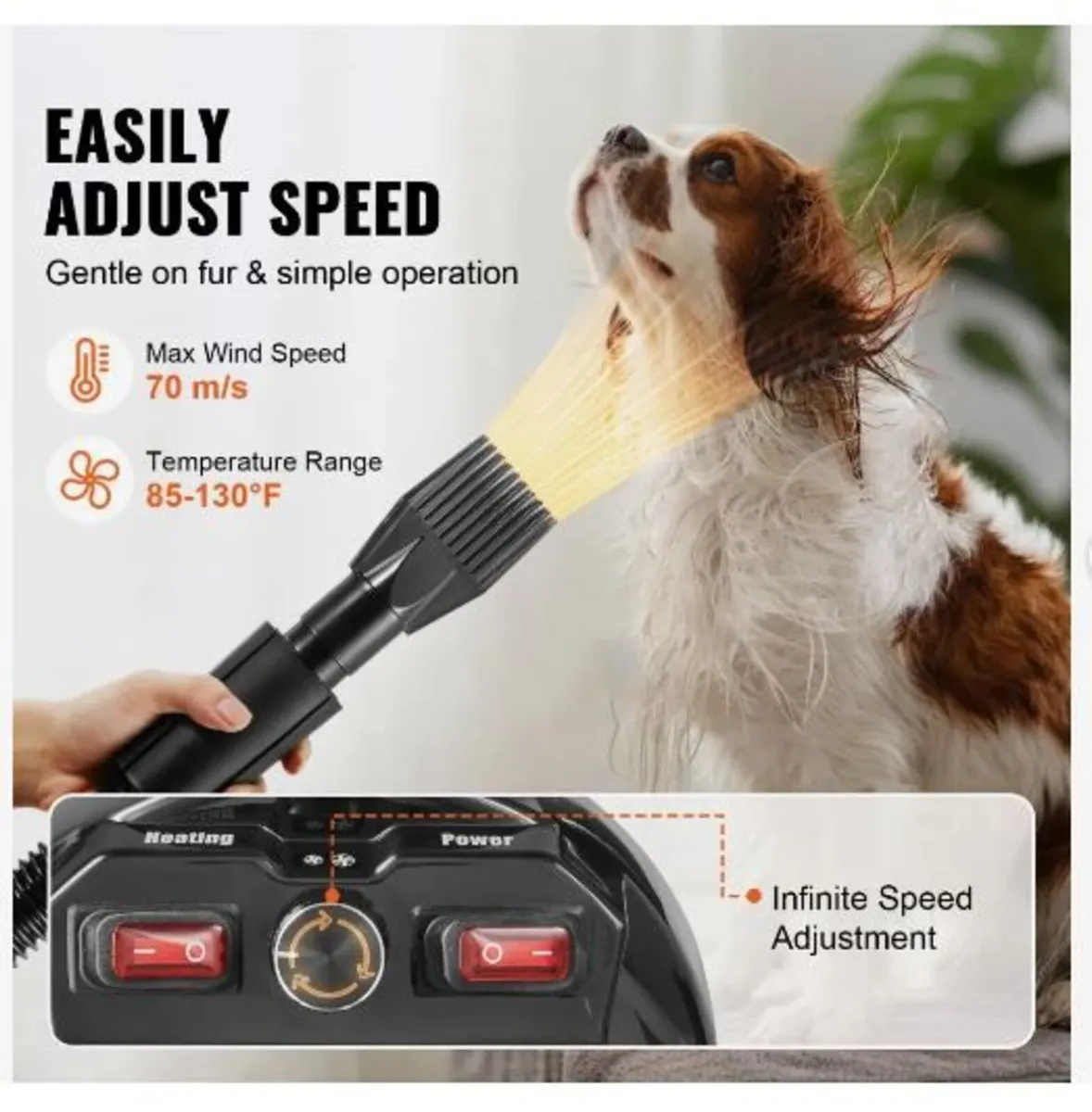Dog Dryer, 2000W/2.7HP Dog Blow Dryer - Image 4