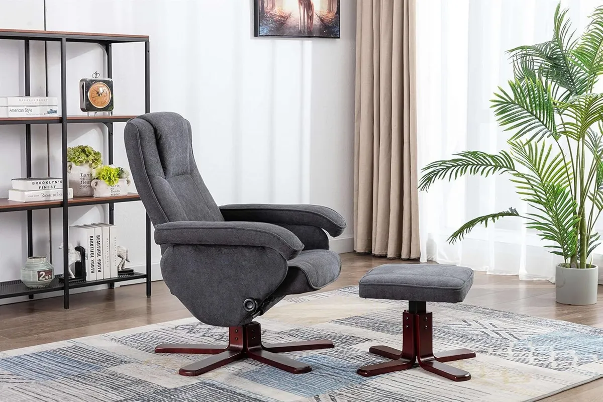 Armchair With Foot Stool Reclining Functions - Image 3