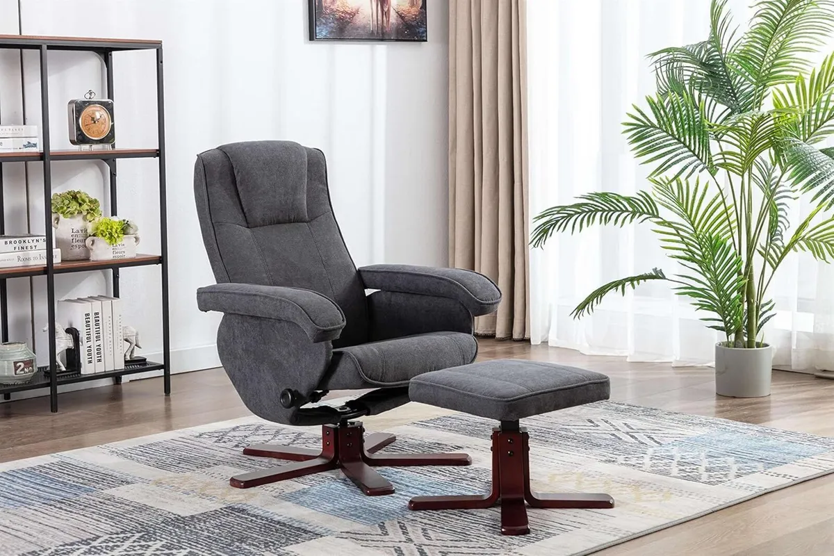 Armchair With Foot Stool Reclining Functions - Image 2