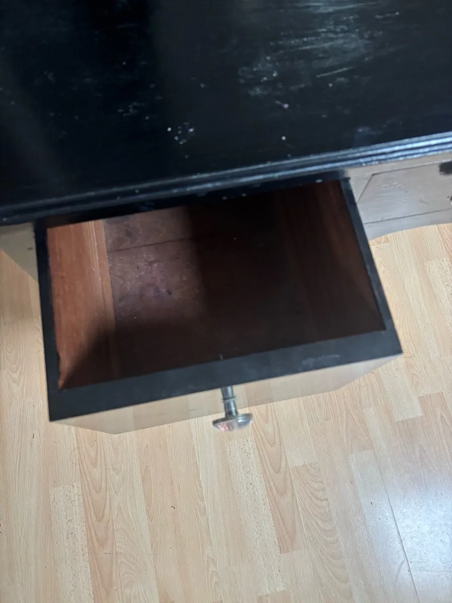Old style black dressing table - Image 3