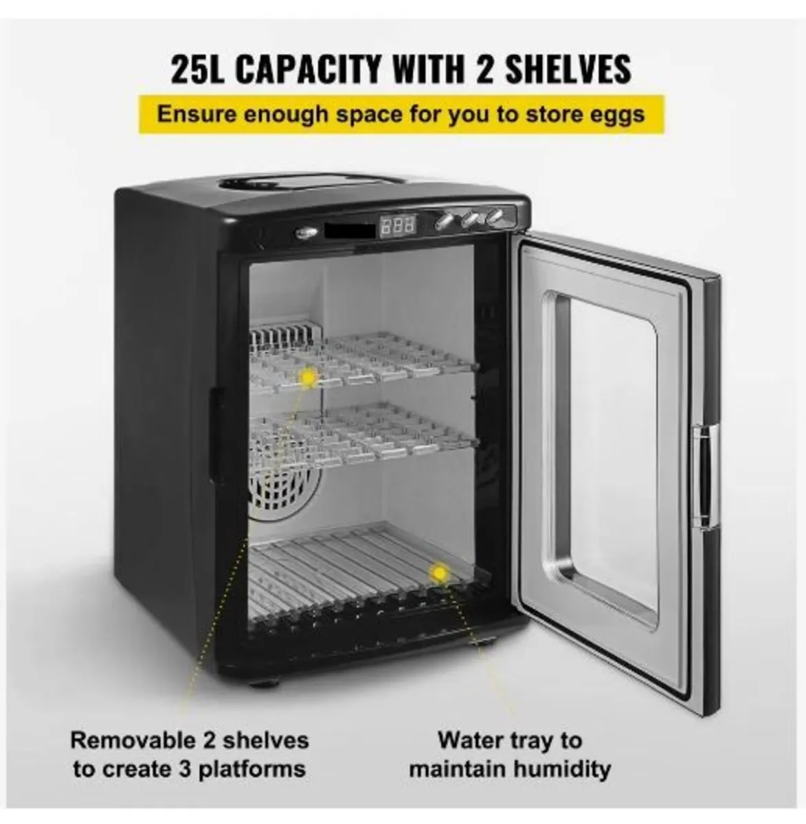 Black Reptile Incubator 25L Scientific Lab - Image 4