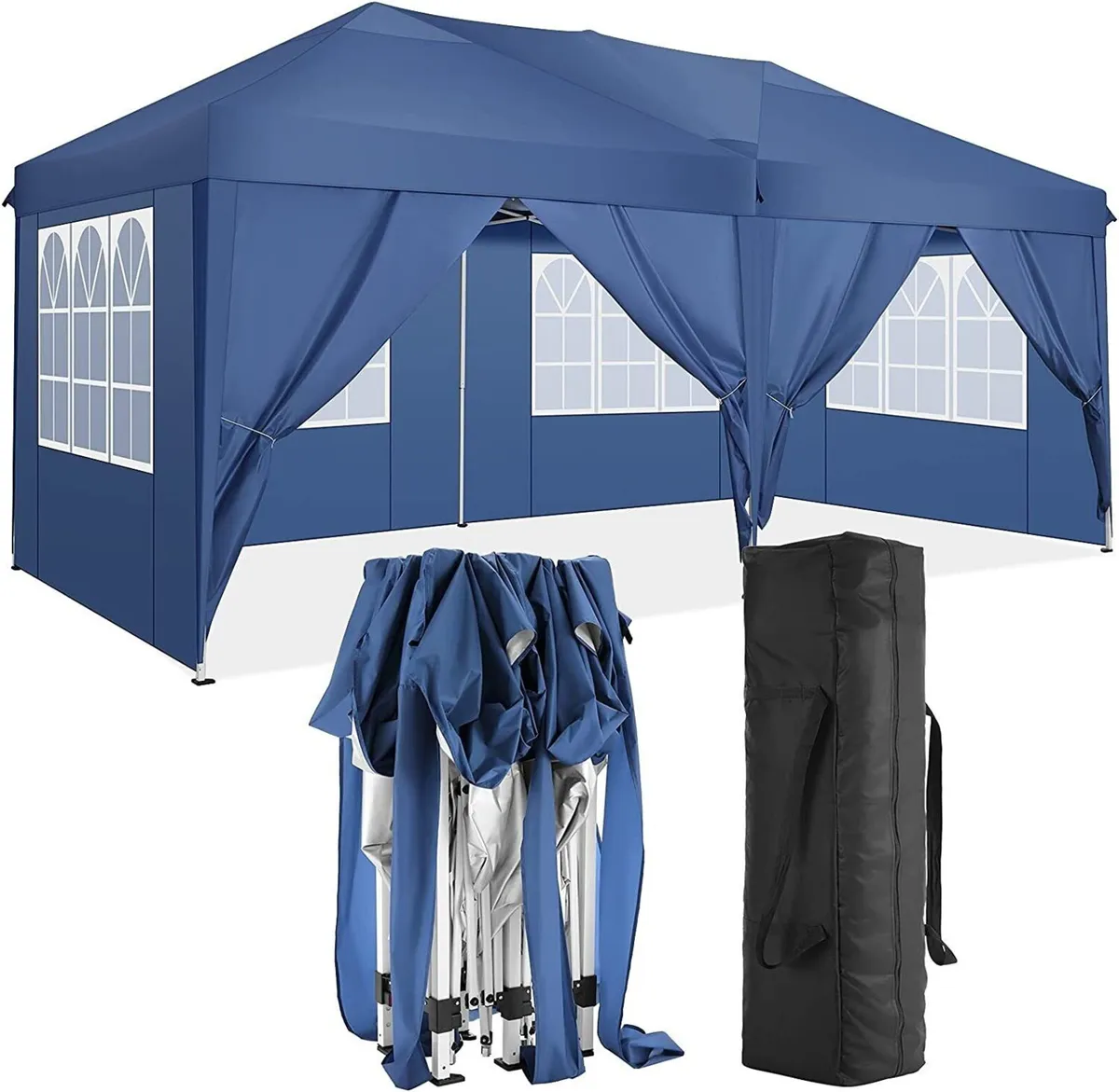 Gazebo 3×6m Pop-Up Tent Waterproof with 4 Panels - Image 2