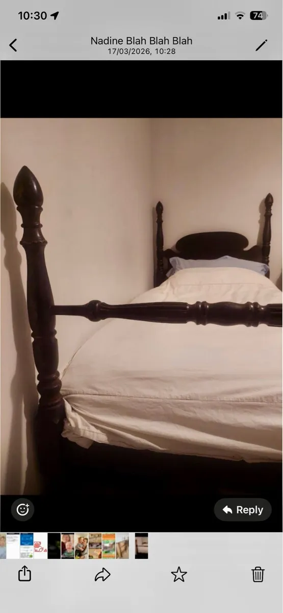 Traditional solid turned Wood Single Bed Frame - Image 3