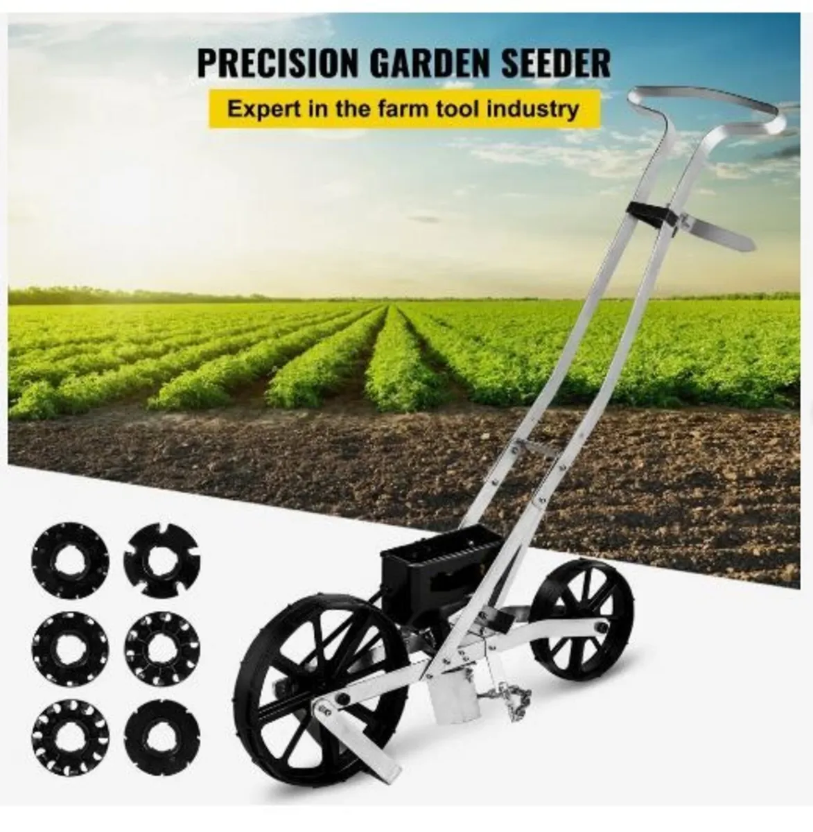 Garden Seeder, Metal Precision Garden Push - Image 3