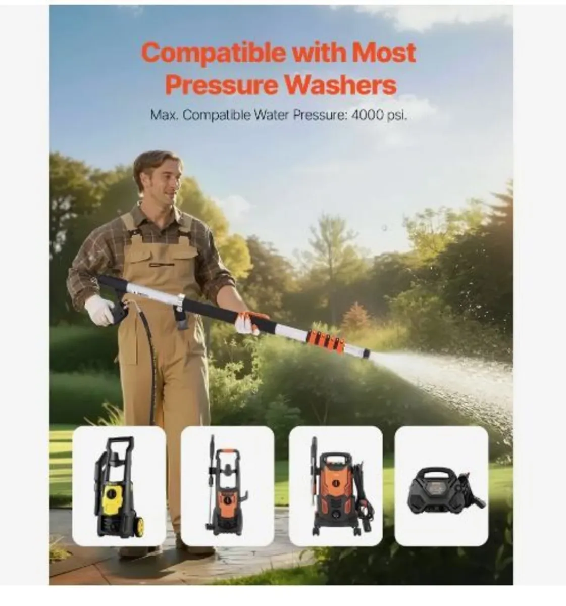 Pressure Washer Telescoping Wand, 24 ft - Image 3