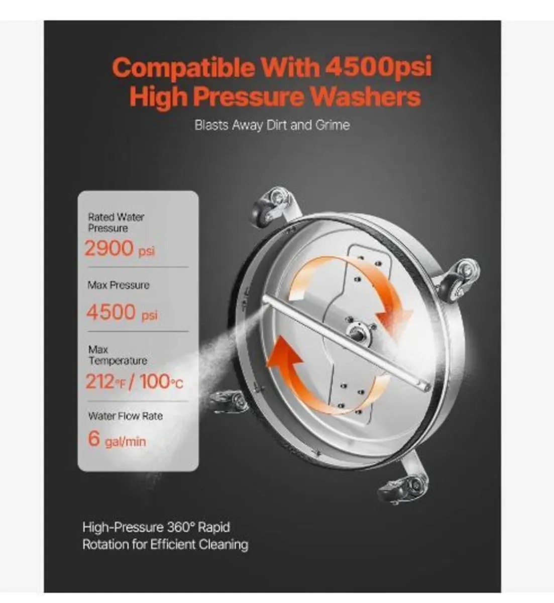 21" Pressure Washer Surface Cleaner - Image 4