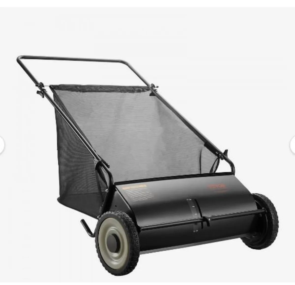 Push Lawn Sweeper, 26-inch Leaf & Grass Collector - Image 1
