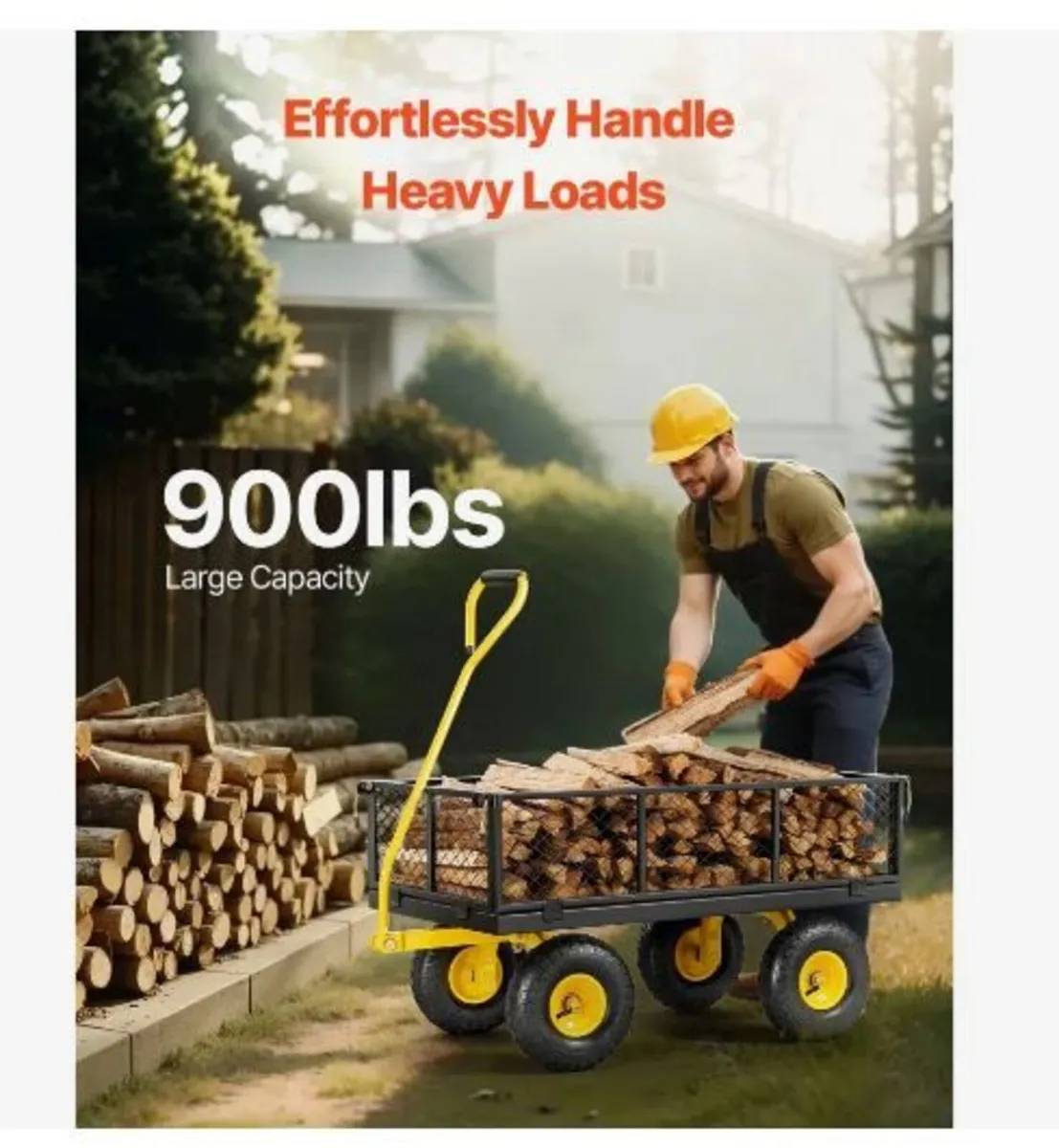 Heavy Duty Steel Garden Cart - Image 2