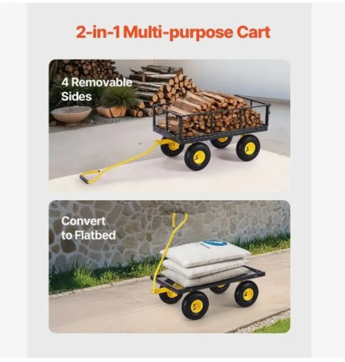 Heavy Duty Steel Garden Cart - Image 4