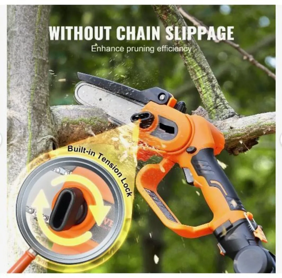 2-in-1 Cordless Pole Saw & Mini Chainsaw, 20V - Image 3