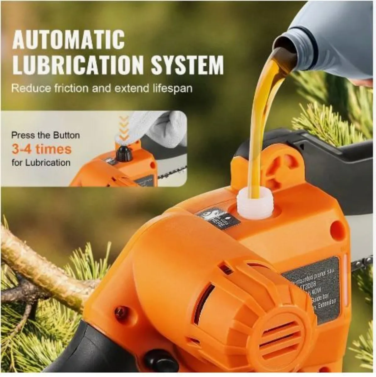 2-in-1 Cordless Pole Saw & Mini Chainsaw, 20V - Image 4