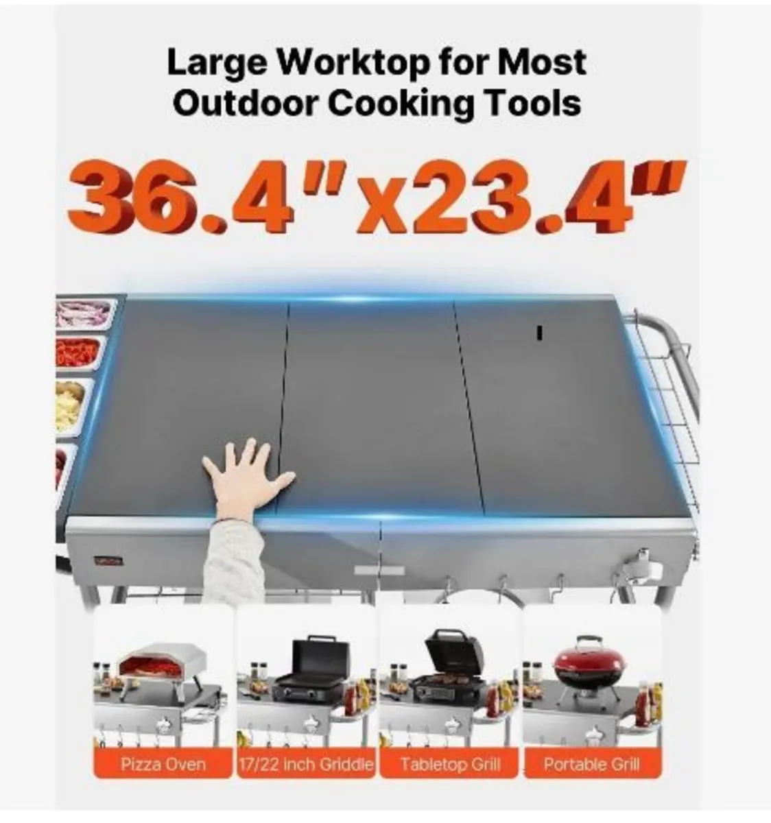 Outdoor Grill Cart, 925 x 595 x 25mm - Image 2