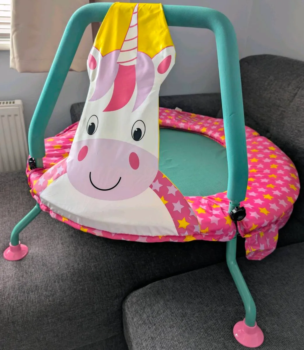 Unicorn Toddler Trampoline – Indoor Junior Bouncer - Image 1