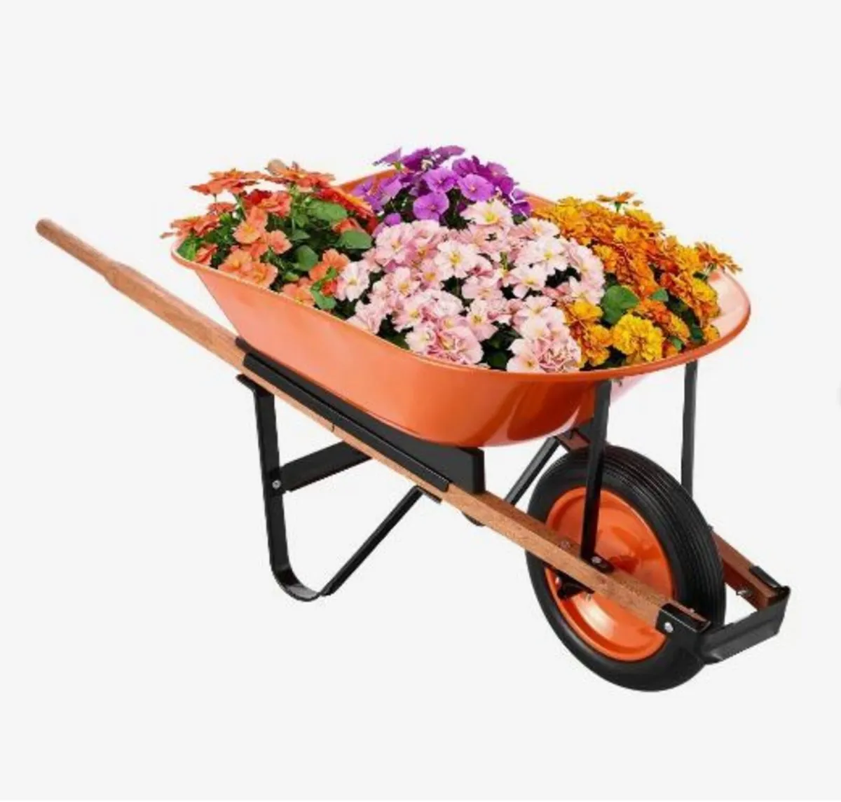 Wheelbarrow Cart, 5 Cu. Ft. Load & 330 lbs Capaci - Image 1