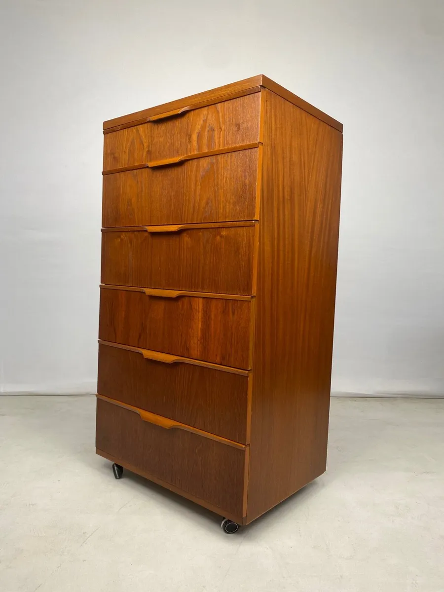 Mid Century Modern Austinsuite Teak Tallboy Chest - Image 2