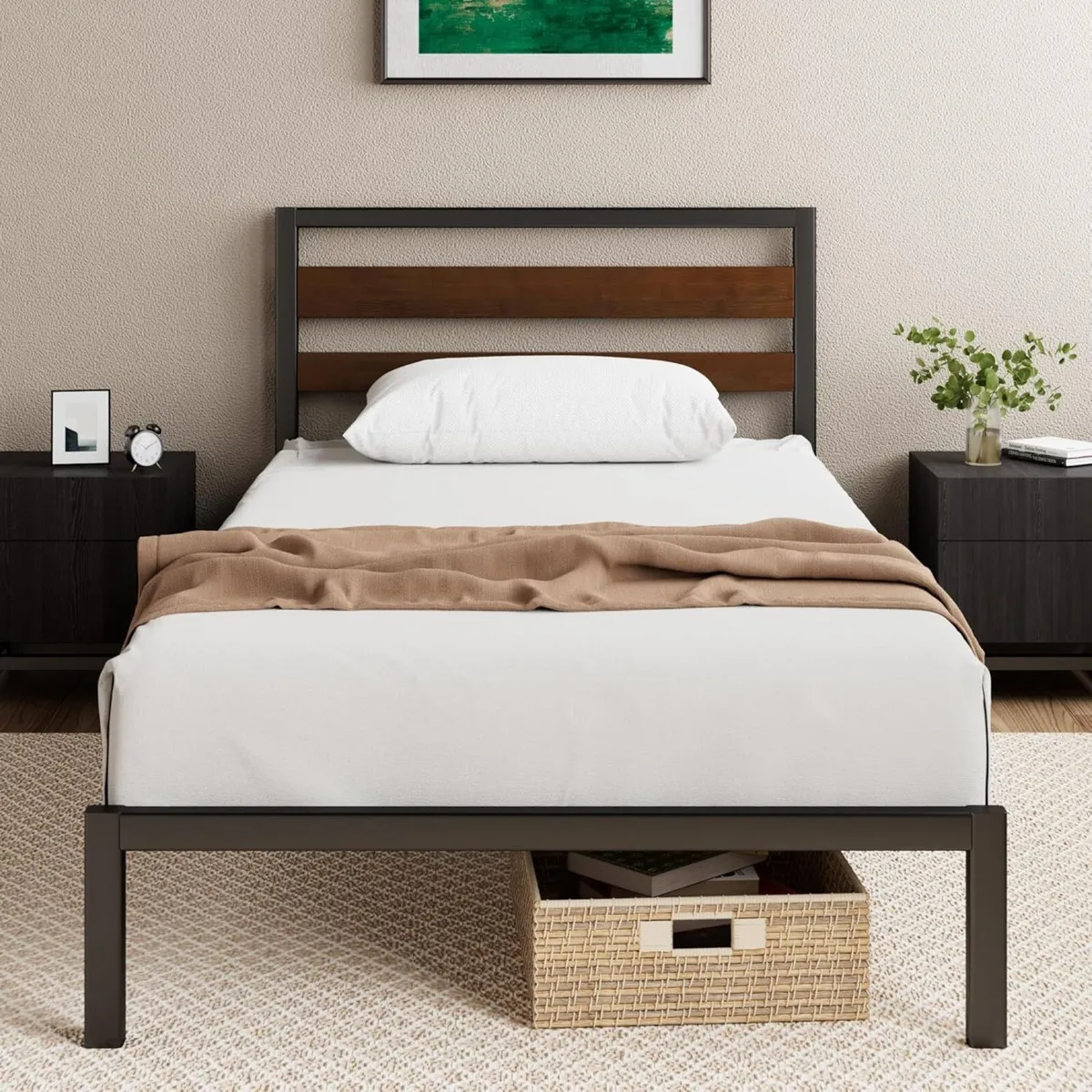 Kai 3ft Single Bed Frame with Headboard (90 x 190 - Image 1