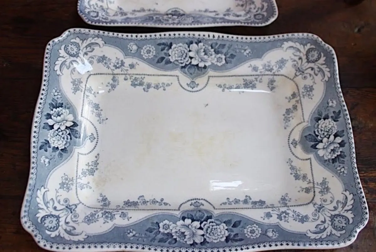 Two Antique Meat Plates - Image 2