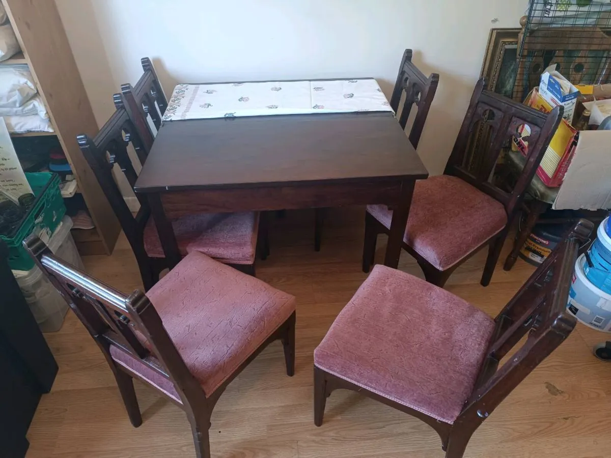 Handcarved Church Chairs - Image 1