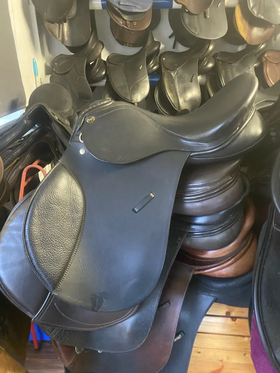 Pfiff Ramiro 16.5 black Leather saddle new - Image 1