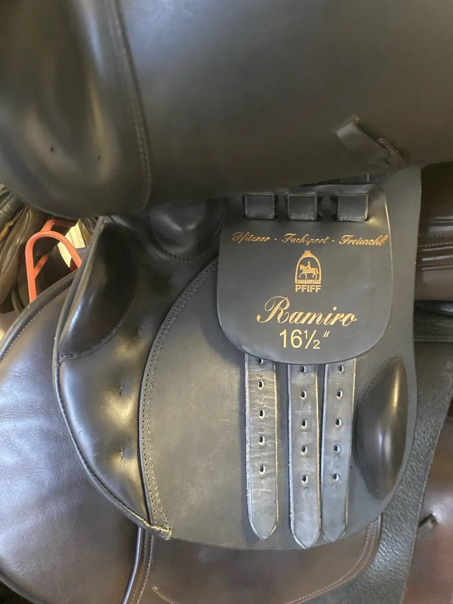 Pfiff Ramiro 16.5 black Leather saddle new - Image 2