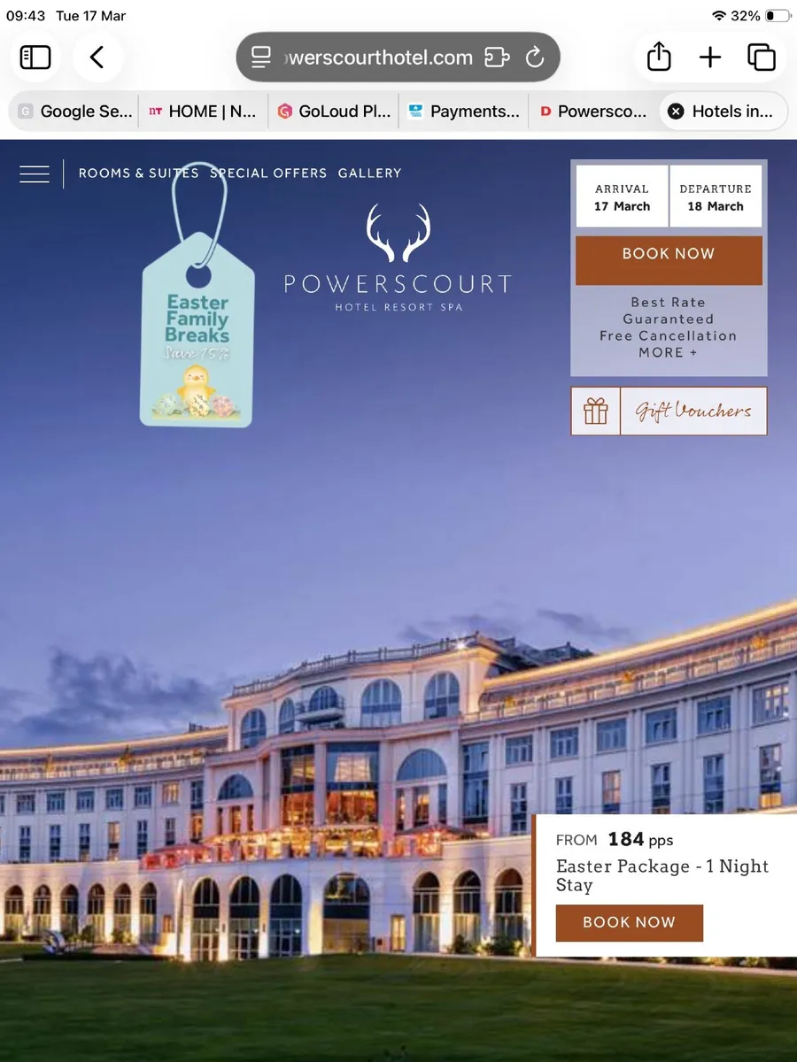 Powerscourt Hotel Voucher - Image 1