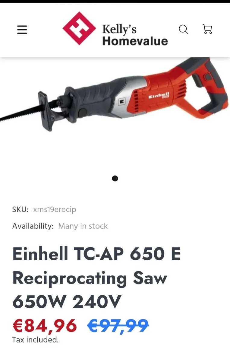 Einhell TC-AP 650 E reciprocating saw. - Image 2