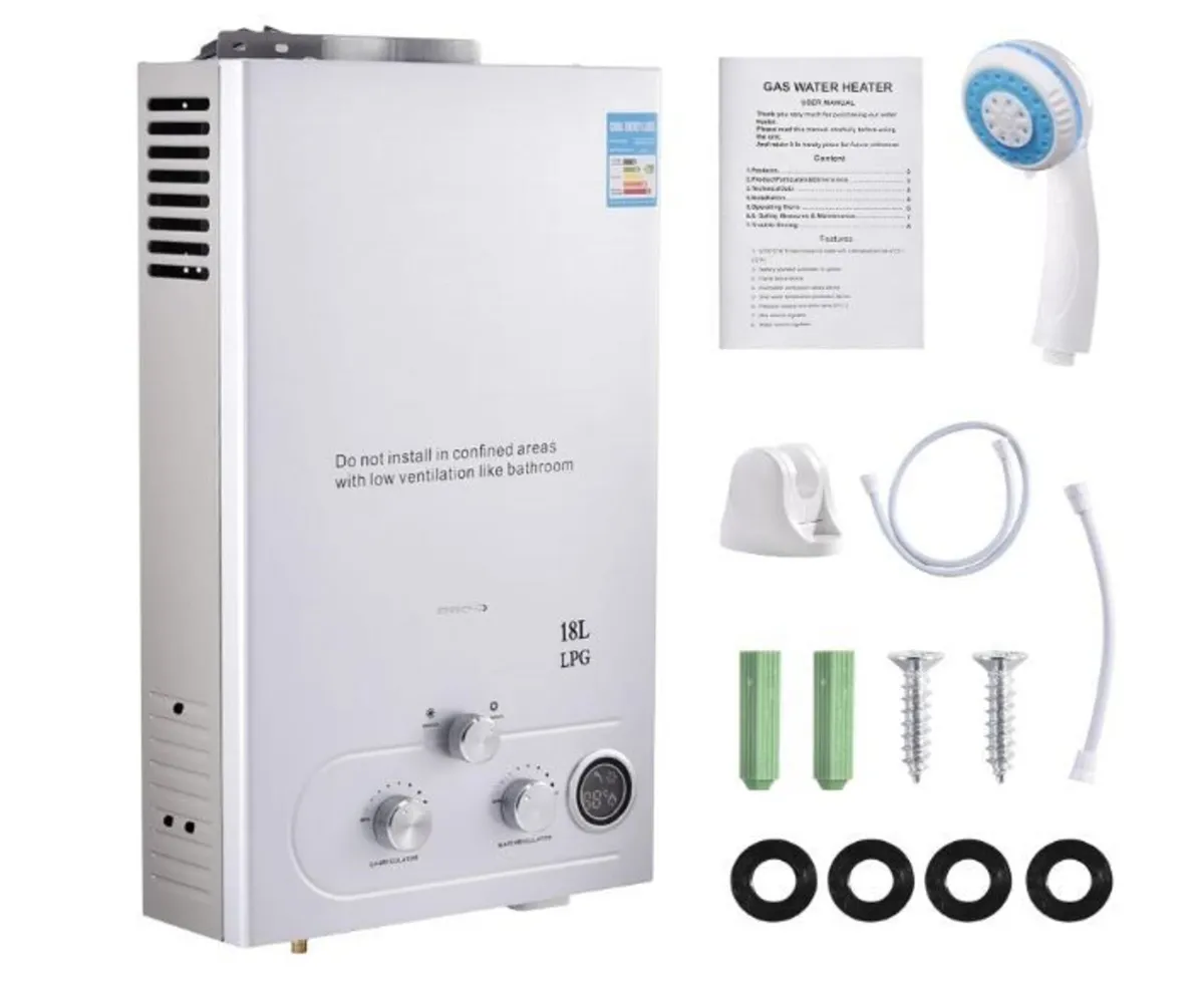 18L Gas Instantaneous Water Heater, 32 KW - Image 1