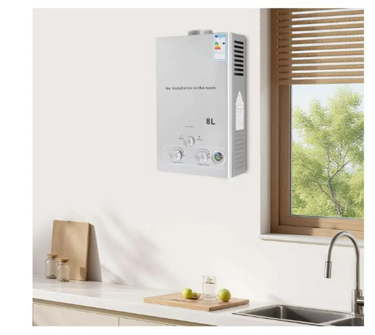 Gas Instantaneous Water Heater 8 L, 18 KW - Image 2