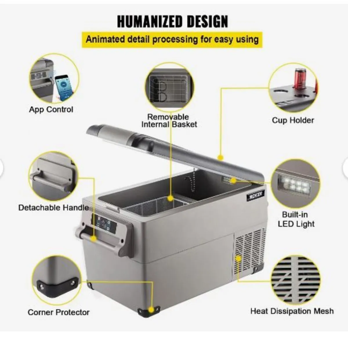 Car Refrigerator 35L Compressor Portable Small - Image 4