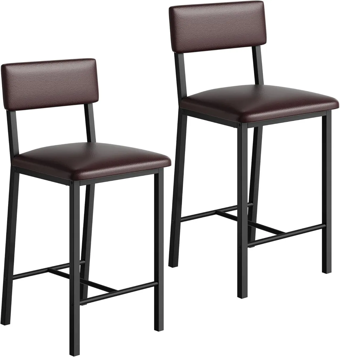 Bar Stools Set of 2 Kitchen Barstools with Thick - Image 3