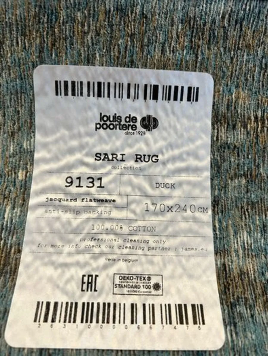 Louis De Poortere Large rug 170x240 New - Image 4