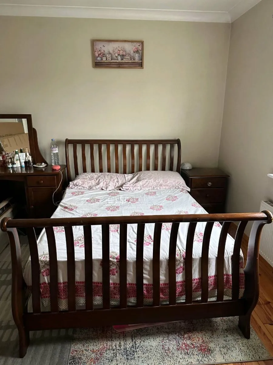 Wooden double bed frame - Image 2