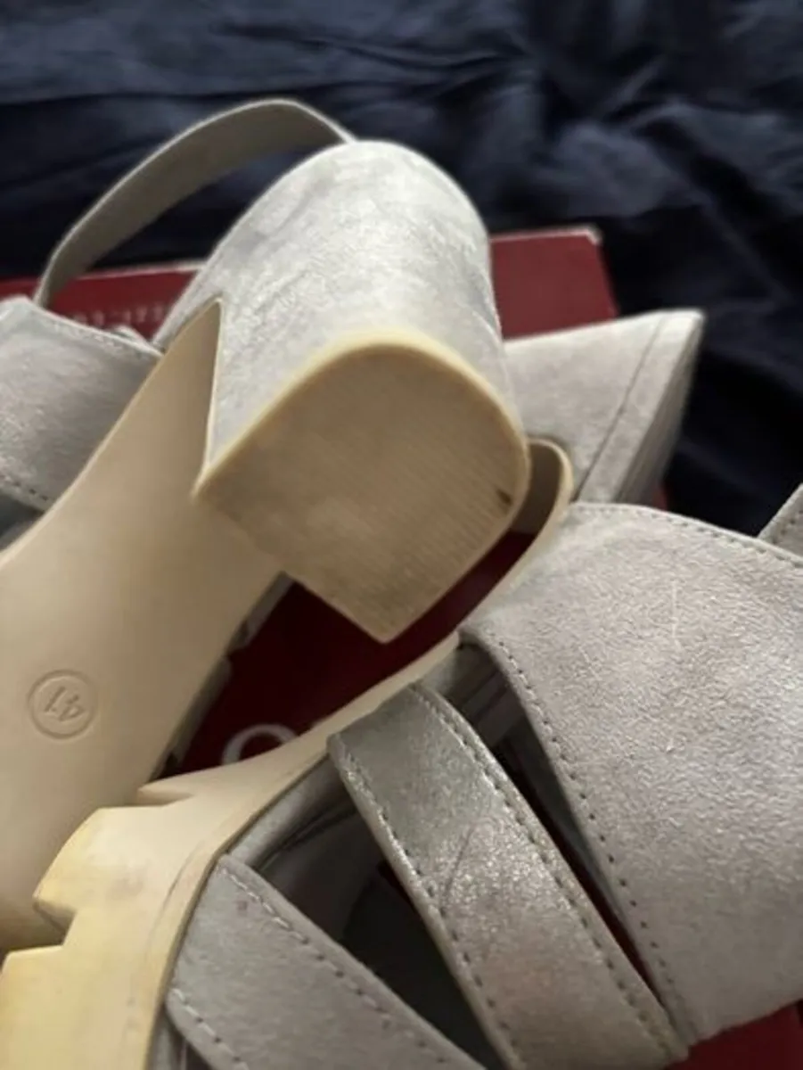 Marco Tozzi high heel Sandals 8UK 41EU Silver Grey - Image 4