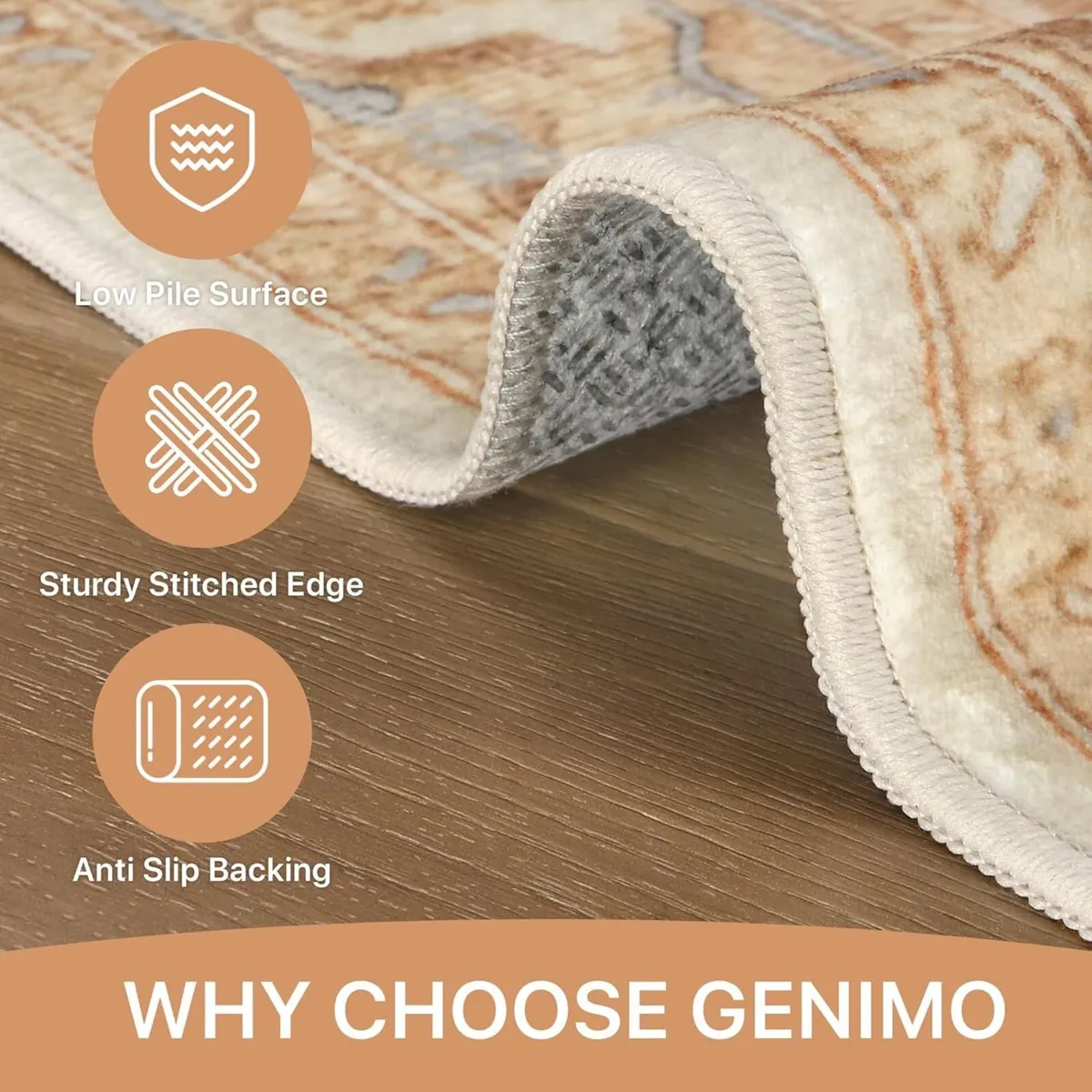 Machine Washable Rugs Living Room 160x230cm - Image 2