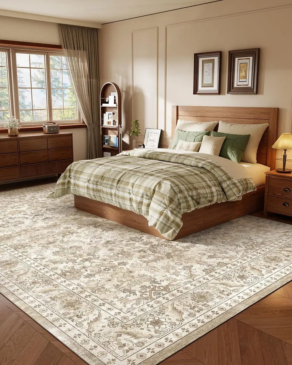 Vintage Area Rug for Living Room - Machine - Image 2