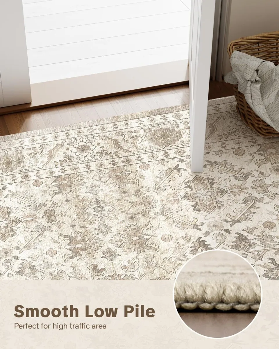 Vintage Area Rug for Living Room - Machine - Image 4