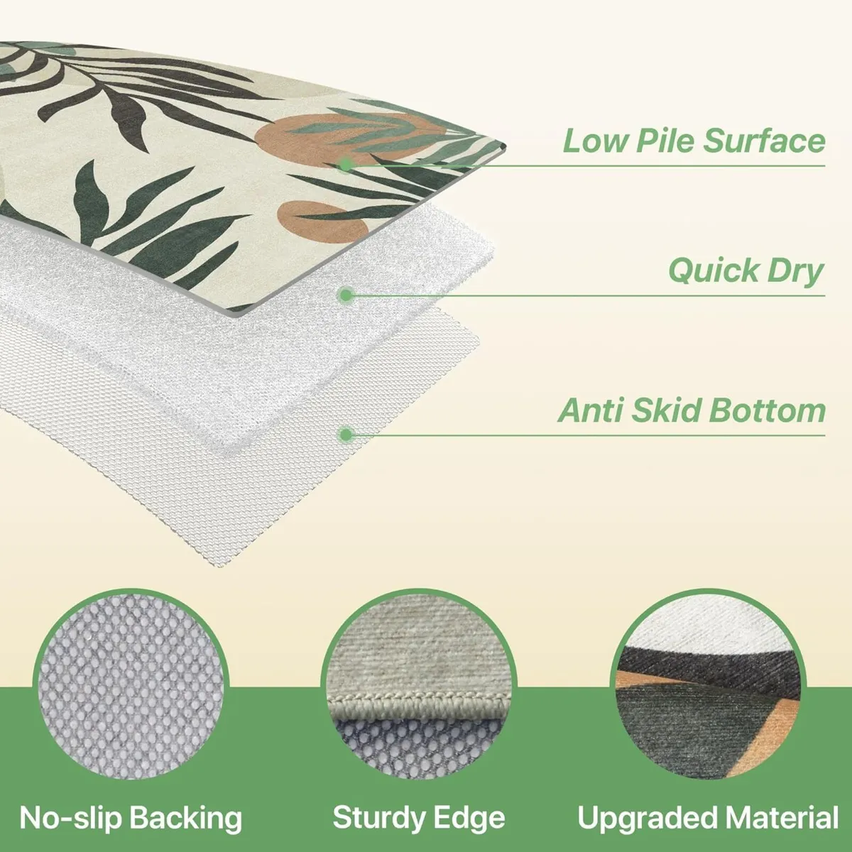 Rugs Living Room 240x300cm Large Leaf Design - Image 2