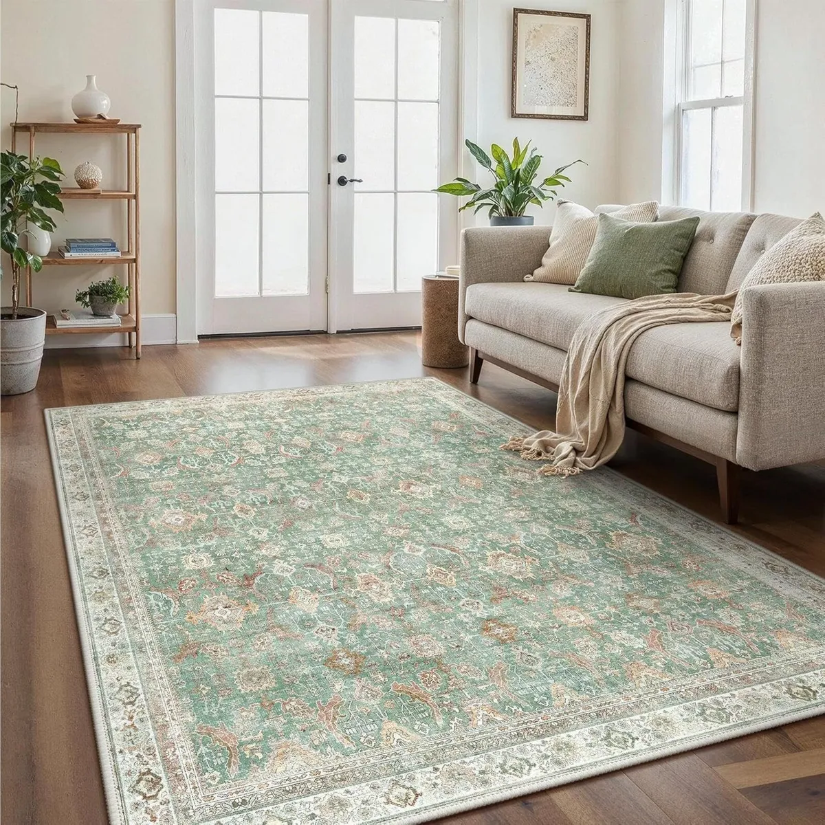 Vintage Rug Living Room Large 160x230cm Boho Area - Image 1