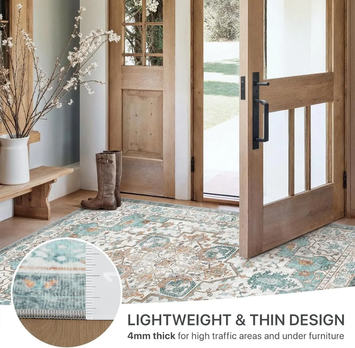 Large Washable Rugs for Living Room 200x290cm - Image 3