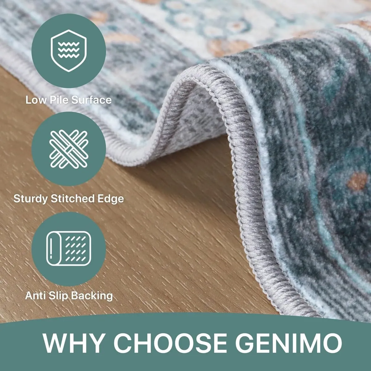 Large Washable Rugs for Living Room 200x290cm - Image 2