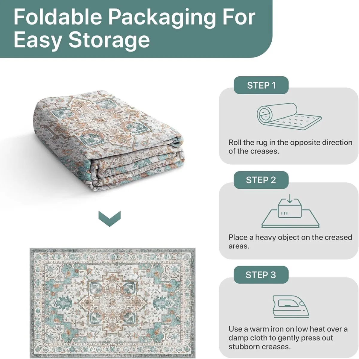 Large Washable Rugs for Living Room 200x290cm - Image 4