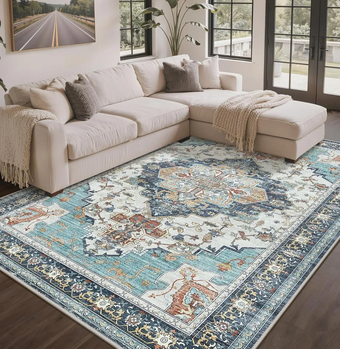 Rugs Living Room 160X230cm - Washable Large Rug - Image 1