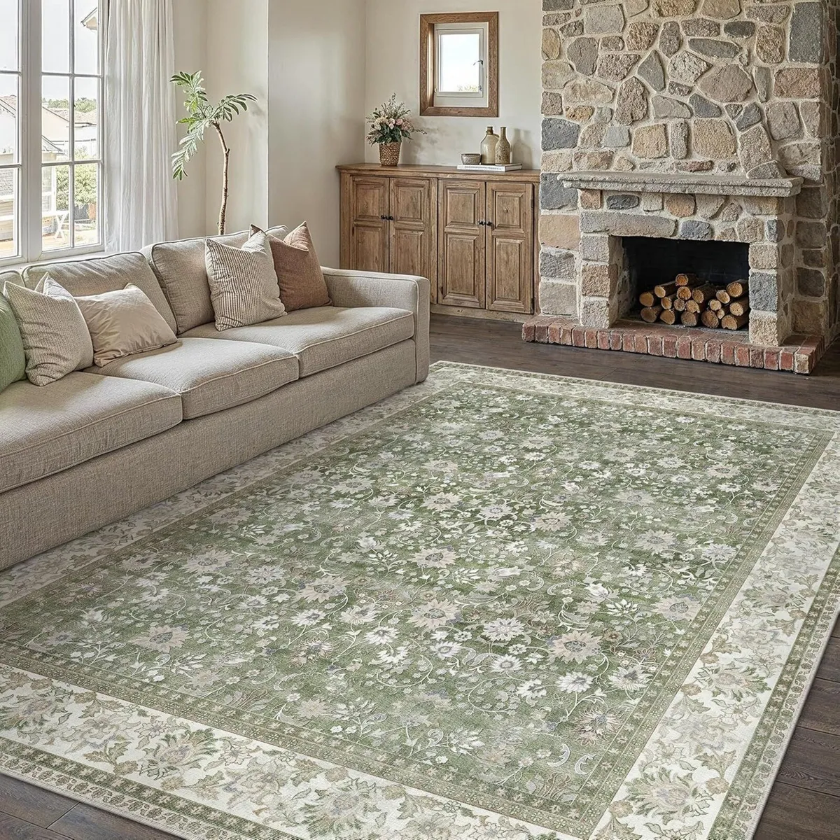 Living Room Rug 180x270 cm Washable Area Rugs for - Image 1