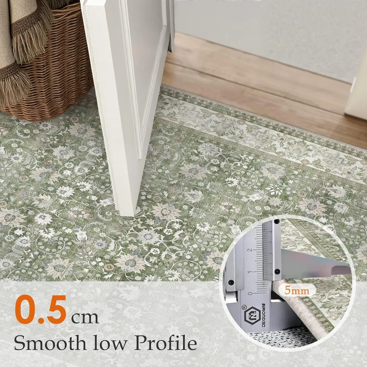 Living Room Rug 180x270 cm Washable Area Rugs for - Image 3