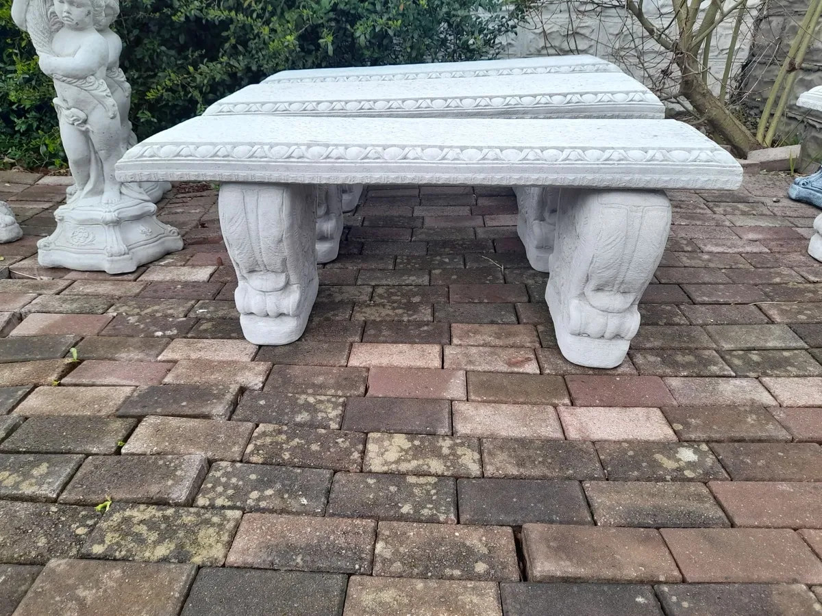 Garden Bench + An Angel Bird Bath - Only 85 Each! - Image 2