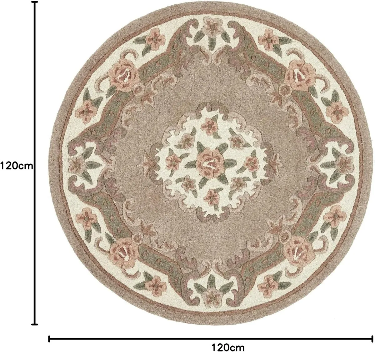 Lotus Premium Traditional Rug Aubusson Wool Heavy - Image 2